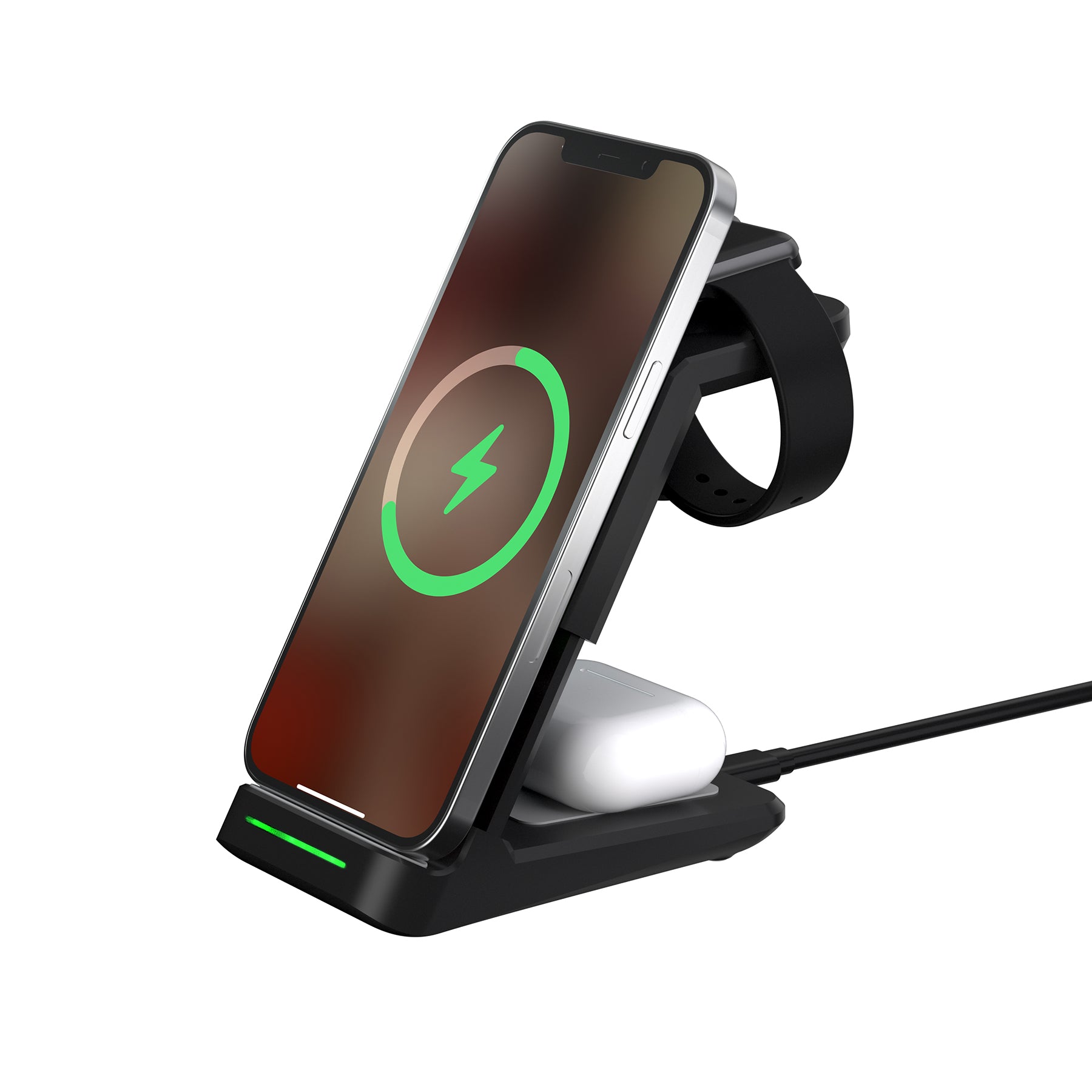  Belkin 3-in-1 Wireless Charger - Fast Charging Stand for Apple  iPhone, Apple Watch & AirPods Case Compatible Qi Station For Multiple  Devices - Black : Cell Phones & Accessories