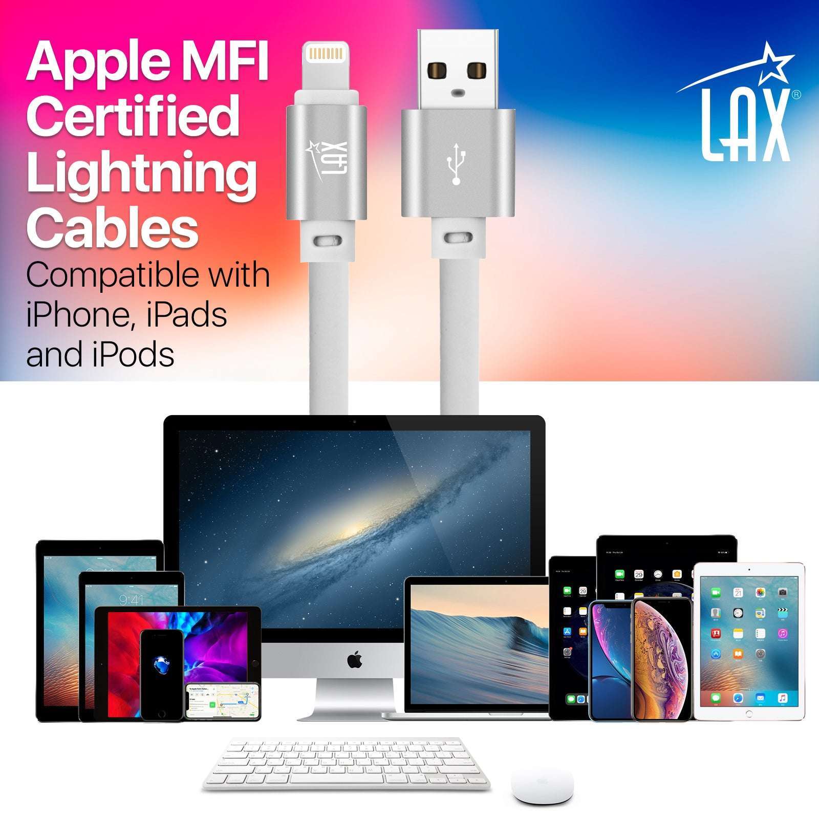 Light up iPhone Charger Cord, LED Lightning Cables 1 Pack | Apple MFi  Certified | USB Fast Charging Cord for Apple iPhone 13 12 11 Pro Max XR XS